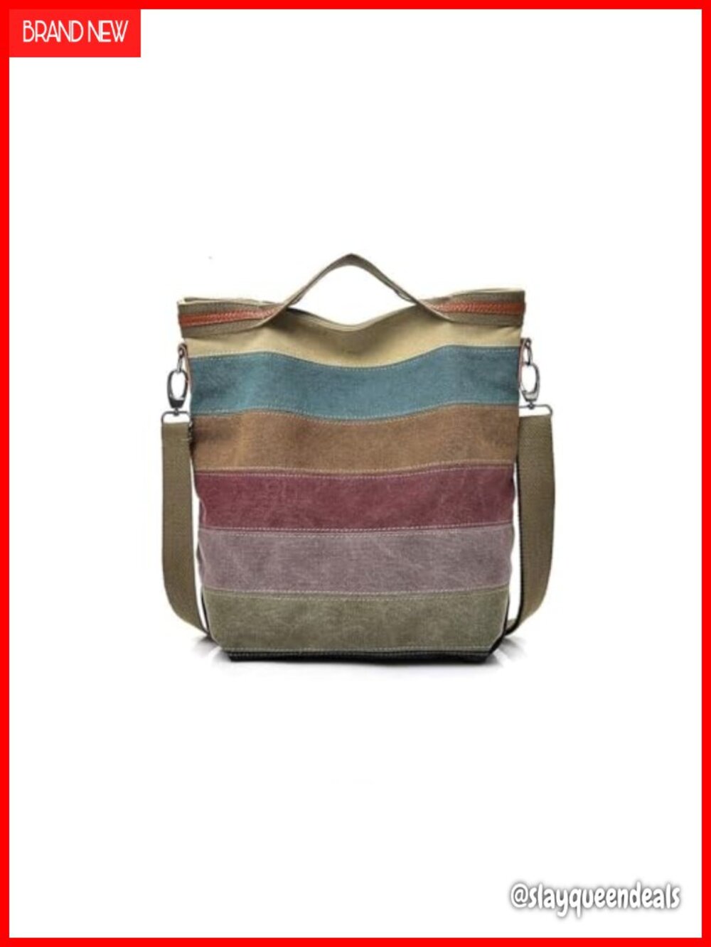 CVFAJI Canvas Hobo Handbag Multi-Color Tote Crossbody Adjustable Strap